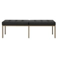 thumbnail image 2 of Studio Designs Home Camber Modern Metal and Leather 60 Inch Wide Bench Bronze/Black, 2 of 5