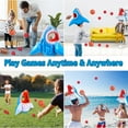 thumbnail image 2 of Inflatable Pool Toys, Basketball Football Head Hoop Toss Floats Shark Toy, Outdoor Water Game Activities Cool Toys for Boys Kids Adults Family, Swimming Pool Party Water Carnival Pool Float Toys, 2 of 6