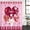 Cherry Pink, variant on Black Valentines Day Shower Curtain Set - Standard 72" x 72" Washable Bathtub Curtain with 12 Hooks, Love Hearts Romantic Farmhouse Waterproof Fabric Stall Shower Curtains for Bathroom/Bathtub Décor