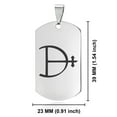 thumbnail image 2 of Stainless Steel Magnesium Alchemy Symbol Dog Tag Keychain Circle Ring, 2 of 2