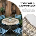 thumbnail image 4 of Beige Vintage Boho Round Fitted Tablecloth with Elastic Edge, Waterproof Table Cloth Table Cover for 45"-54" Tables, Ethnic Tribal Geometric Abstract Tablecloths for Dining Picnic Indoor Outdoor, 4 of 9