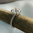 thumbnail image 5 of Forever Jewels 4Ct Cushion Cut Moissanite Women Halo Engagement Ring 14K White Gold Plated, 5 of 5