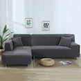 thumbnail image 3 of DYstyle Jacquard Sectional Couch Cover Softness L-Type Corner Furniture Protector Sofa Stretch Solid Slipcover, 3 of 7