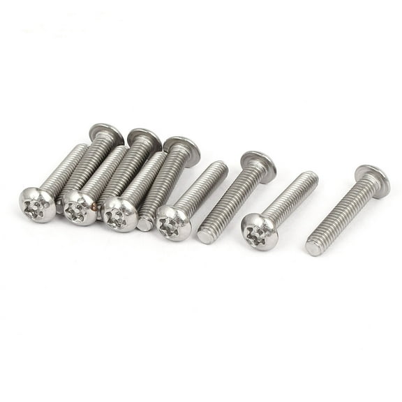 M4x20mm 304 Stainless Steel Button Head Torx Tamper Resistant Screws 10pcs