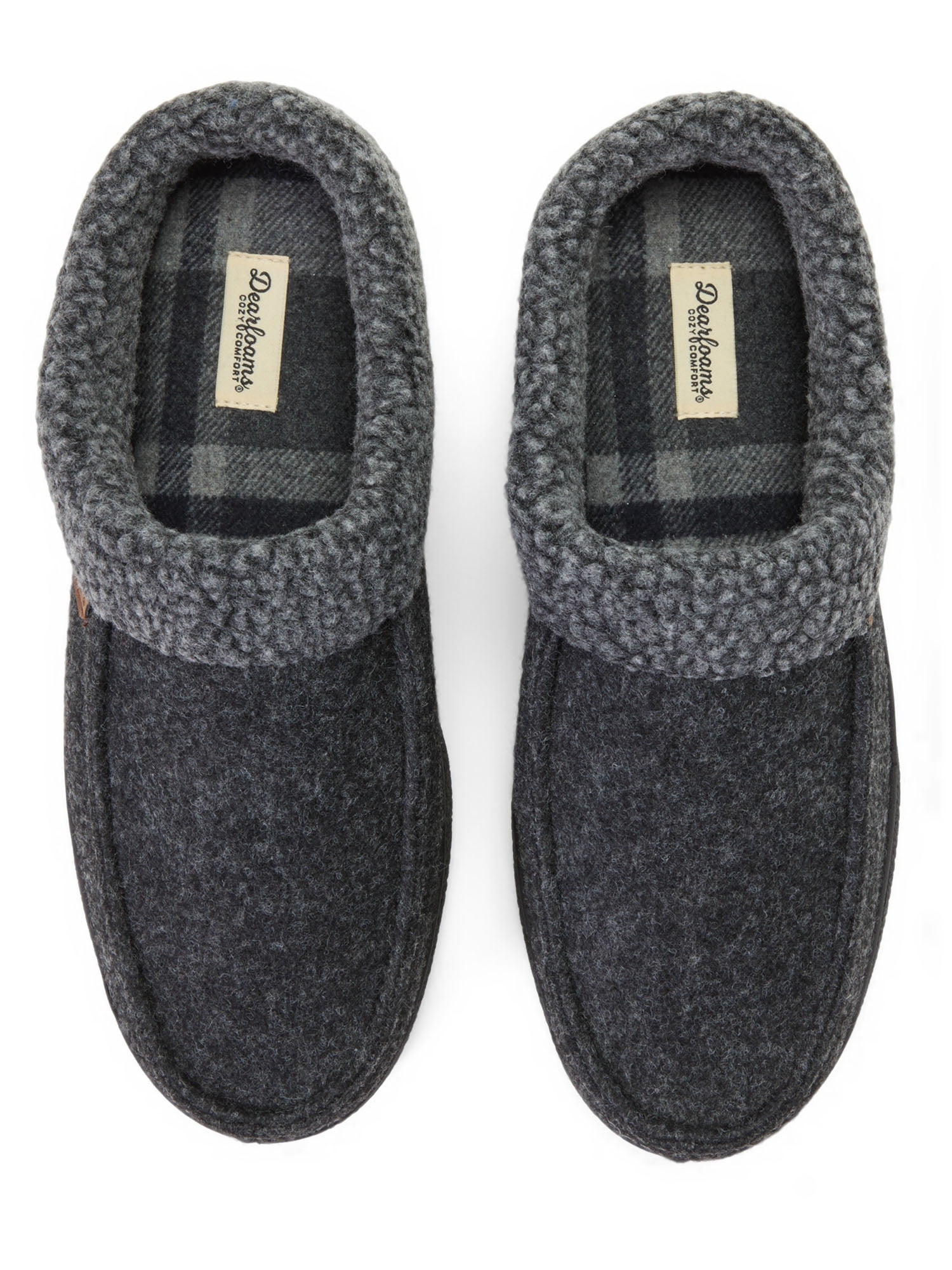 Dearfoams Cozy Comfort Men's Sherpa Moc Toe Clog Slippers