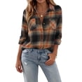 thumbnail image 2 of Stralyhd Button Down Shirts for Women Buffalo Plaid Dressy Cusual Long Sleeve Fall Fashion Lightweight Loose Fit Shirt Top Multicolor XL, 2 of 4
