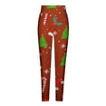 thumbnail image 4 of Lolmot Christmas Leggings for Women Plus Size High Waist Workout Pants Snowman Snowflake Santa Claus Print Ultra Soft Brushed Ankle Length Leggings Tights, 4 of 4