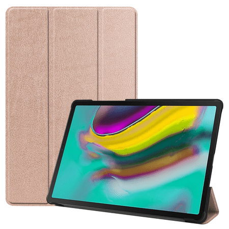For Galaxy Tab S5e Cover, Smartphone Cover Tri-Fold Stand Slim and Lightweight with Auto Sleep/Wake Function for Samsung Galaxy Tab S5e SM-T720; SM-T725 Rose Gold