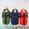 thumbnail image 5 of Pet Dogs Warm Clothes Waterproof Small Big Dog Jacket Autumn Winter Pet Dog Skiing Coat Clothing With Harness Chest Strap, 5 of 8