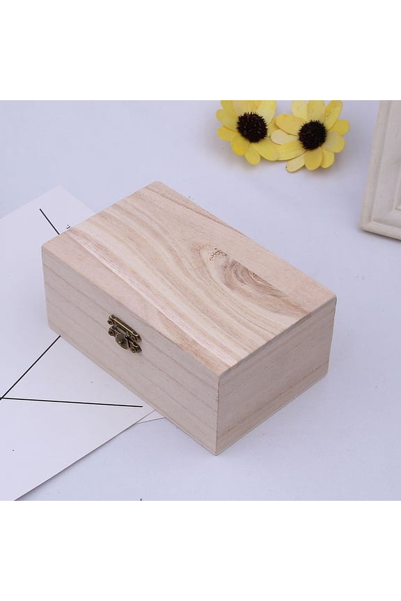 Portable Multifunction Case with Lid Wooden Jewellery Storage Container for Home Supply