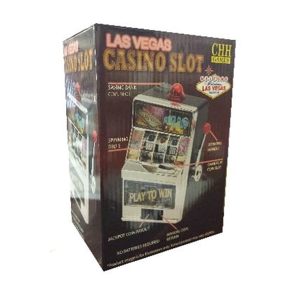 7.75" Miniature Slot Machine Figurine - Black & Aluminum