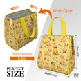 thumbnail image 3 of Golden Retrievers and Pioneer Flower Insulated Lunch Bag for Women & Adults,Large Portable Soft Cooler Lunch Bag,Thermal Food Storage Tote with Pearl Cotton,8.66L,8.75x5.75x9.5 Inch, 3 of 6
