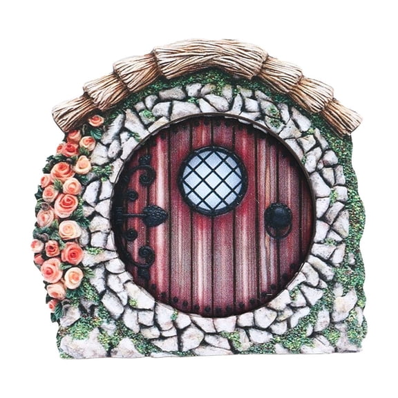 cpengpj Patio Furniture Set Unique Handmade Wooden Elves Gate for Outdoor Garden Decoration, Creative Fairy Tale Door Craft for Courtyard, Villa, Park, and Home Desktop Decor
