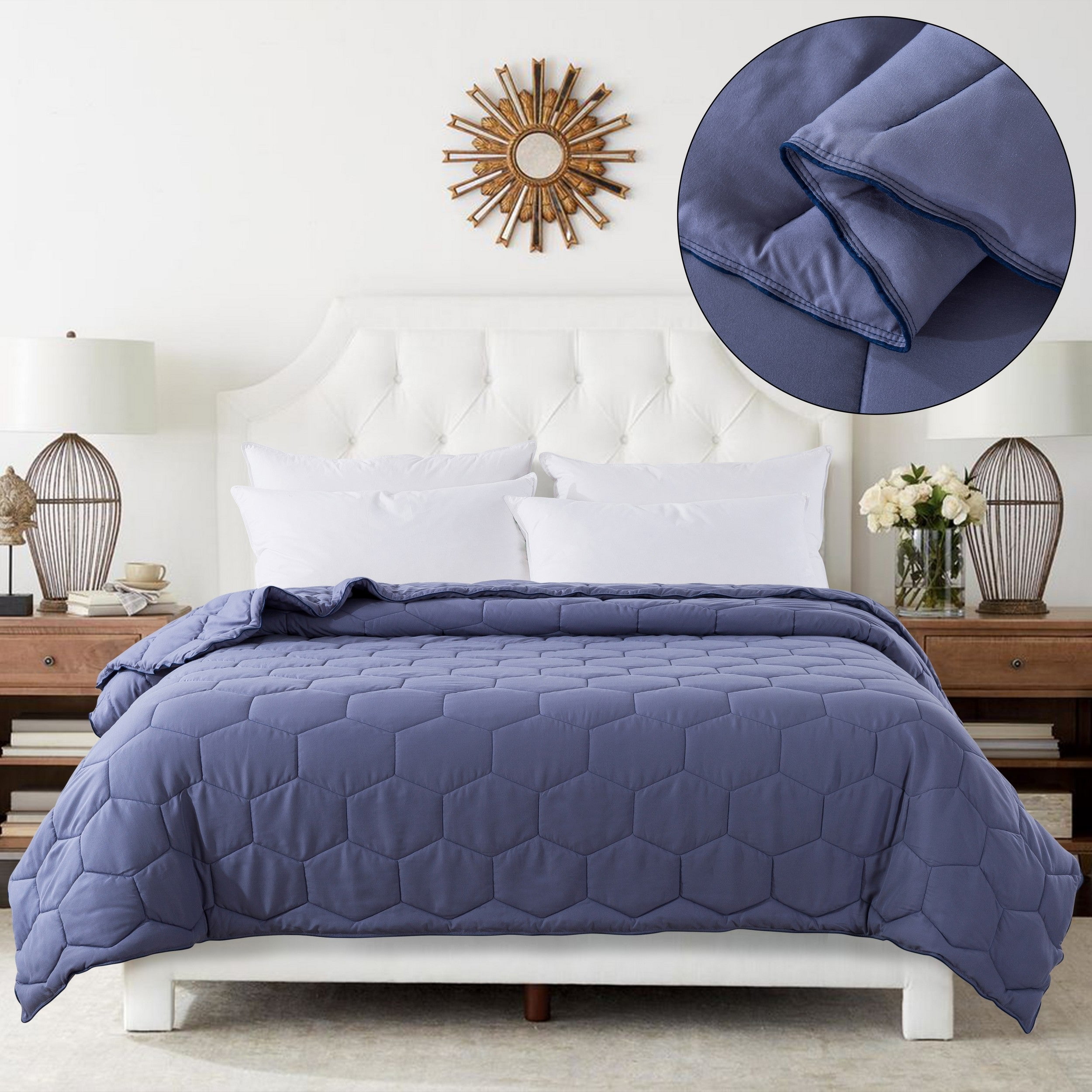Cozy Down Alternative Comforter - Reversible&nbsp;- Glacier Grey - Full/Queen