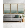 thumbnail image 5 of SHENIFY Large 24x36in3pcs Natural Framed Abstract Landscape Wall Art Minimalist Tan Green Mountain Neutral Toned Misty Nature Wilderness Illustrations Modern Art Decorative, 5 of 5