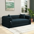 thumbnail image 2 of VFD Compression Sofa - 3 Seats Convertible Floor Sofa Bed - with Pillow Back Support Armrest - Comfy Foldable Sofa Bed Compressed Sofa in Box - Corduroy Fabric - for Living Room Bedroom, 2 of 12