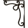 thumbnail image 4 of Ekena Millwork 2"W x 7 1/2"D x 10"H Orleans Wrought Iron Bracket, (Triple center brace), Antiqued Warm Silver, 4 of 8