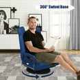 thumbnail image 4 of Costway Chaise de Jeu au Sol Pivotante à 360 Degrés avec Dossier Pliable et Ajustable Bleu, 4 of 10