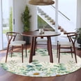 thumbnail image 3 of Green Eucalyptus Leaves Round Area Rug 7Ft Washable Circle Rugs for Dorm Laundry Room, Daisy Summer Botanical Farmhouse Non-Slip Carpet Floor Mats Indoor Outdoor Carpet Runner Aesthetic Home Decor, 3 of 8