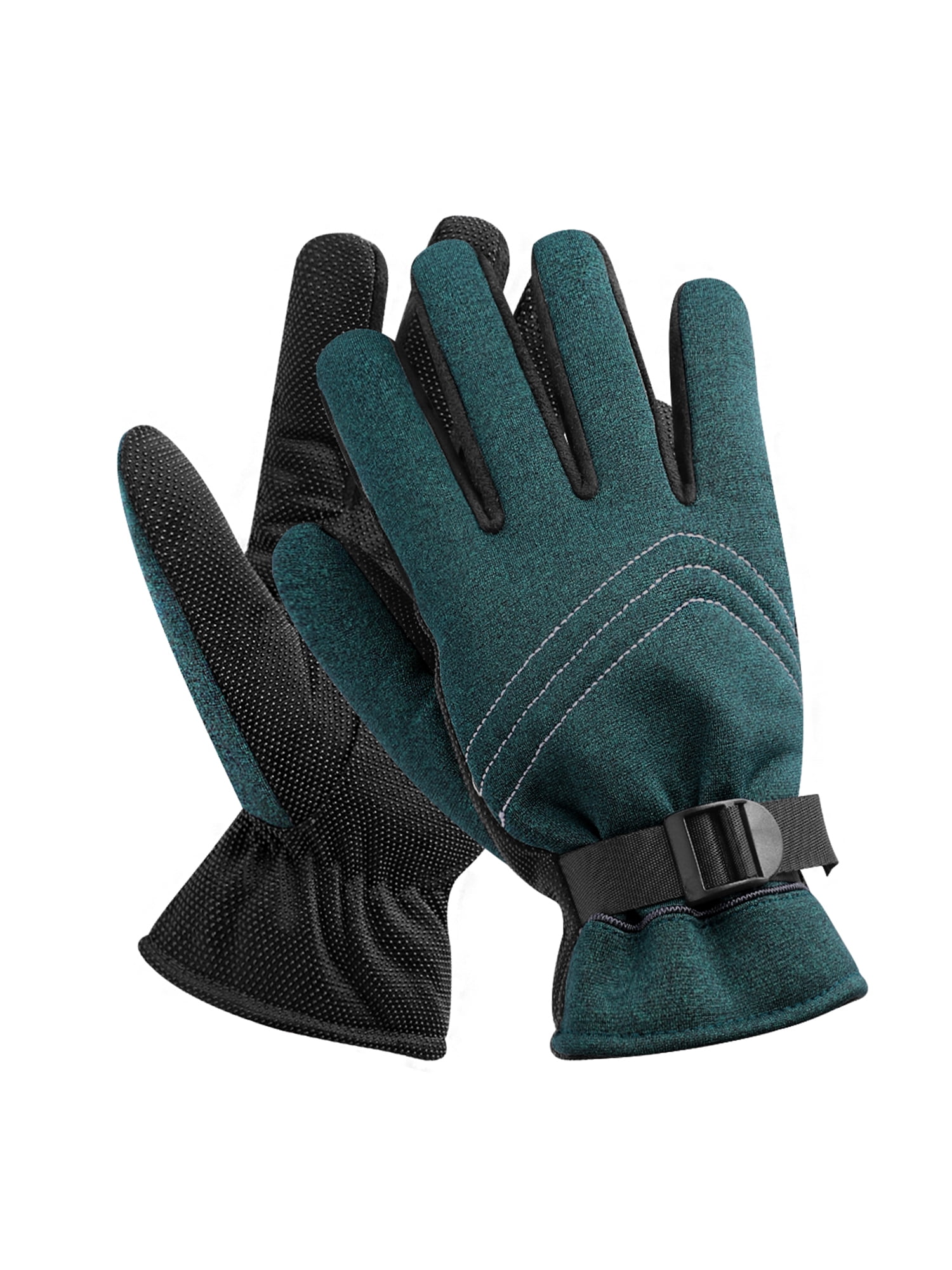 Unique Bargains Thick Full Finger Gloves Winter Walking Hiking