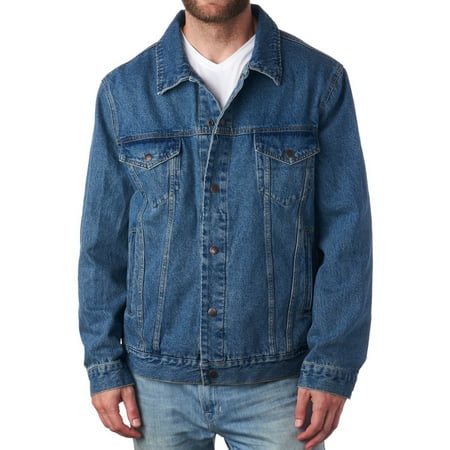 Alpine Swiss Derek Mens Classic Denim Jacket Casual Button Up Jean Trucker Coat
