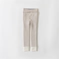thumbnail image 2 of Lovskoo Children's Plush Pants,Kids Warm Full-Length Close Fitting Solid Color Pants 3 Years Beige, 2 of 3