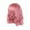 Pink, variant on LHWEN Short Curly Hair Wig for Women Synthetic Wavy Bob Wig with High Temperature Silk Fiber No Frizz No Shedding Adjustable Straps Breathable Cap Multiple Colors Easy to Install Perfect for All Skin