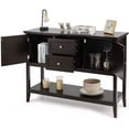 thumbnail image 4 of Buffet Sideboard, Wood Storage Cabinet, Console Table with Storage Shelf, 2 Drawers and Cabinets, Living Room Kitchen Dining Room Furniture, Wood Buffet Server (Coffee Brown), 4 of 8