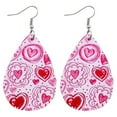 thumbnail image 1 of PVCS Boucles d'Oreilles de la Saint-Valentin Cœur Amour Lèvres Rouges Boucles d'Oreilles Imprimées Double Face, 1 of 2