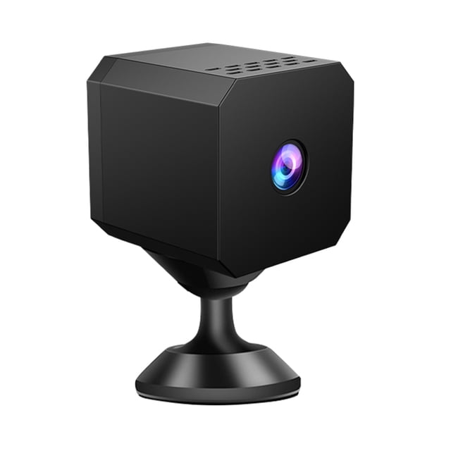 Compact Square Wi-Fi Smart Camera with Built-in Battery, HD Night Vision (3-5M), AI Motion Detection, Dual Storage (Cloud & TF Card Up to 128G), Flexible Magnetic/Wall/Ceiling Mounting, Remote