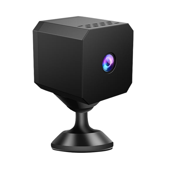 Compact Square Wi-Fi Smart Camera with Built-in Battery, HD Night Vision (3-5M), AI Motion Detection, Dual Storage (Cloud & TF Card Up to 128G), Flexible Magnetic/Wall/Ceiling Mounting, Remote