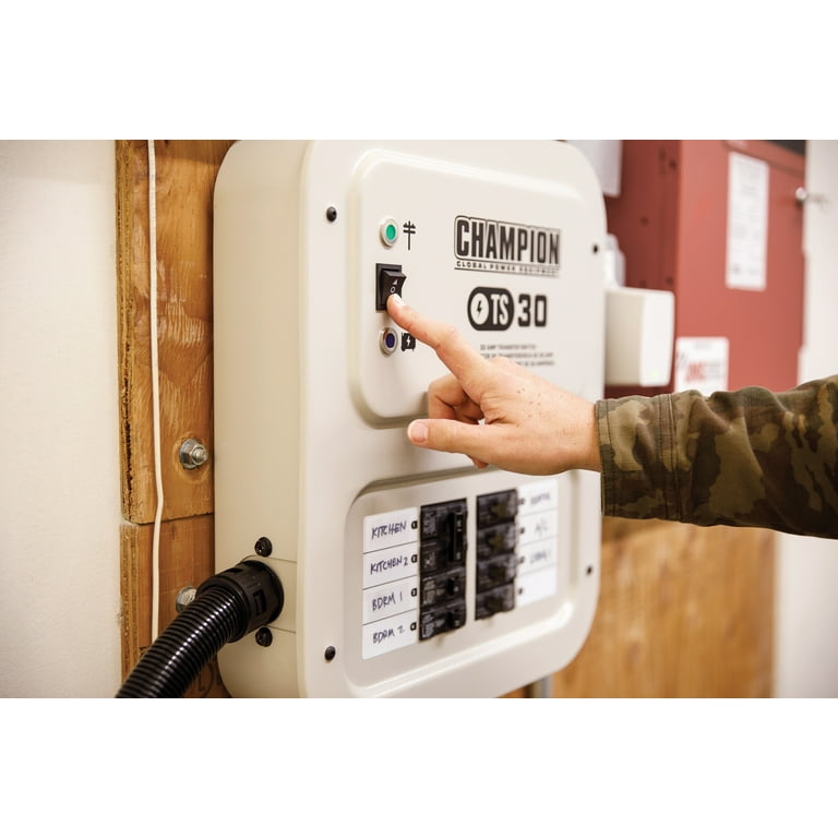 Champion Power Equipment 30-Amp Indoor-Rated Manual Transfer