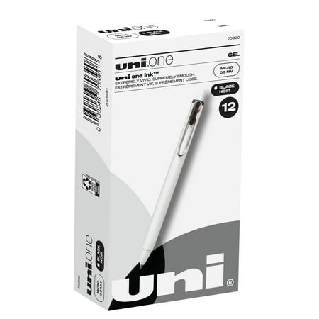 UPC: 0030246703908 | Uniball One Retractable Gel Pens  Micro Point (0.5mm)  Black Ink  12 Count
