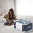 thumbnail image 5 of nine bull 2 Pack Clothes Storage Bags 50L Foldable Blanket Storage Bins Closet Organizers Storage Containers with Window and Handles for Comforter, Bedding, 5 of 8