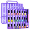 thumbnail image 1 of Beloving Organizador de esmalte de uñas, 2 unidades, portátil, 48 botellas, soporte transparente para esmalte de uñas con divisor ajustable, almacenamiento de esmalte de uñas de gel, estuche organizad, 1 of 5