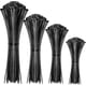 thumbnail image 1 of Self-Locking Nylon Cable Ties 4/6/8/12 Inch 400 Pack - Heavy Duty Black Zip Ties for Organizing Wires, Lights, and Accessories, 1 of 5