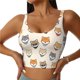thumbnail image 1 of Fotbe Shiba Head Face Sujetador Deportivo Largo sin Aros para Mujer con Almohadillas y Soporte Medio, Transpirable y Absorbente, Camiseta Tipo Chaleco o Tank Top-Medium, 1 of 8