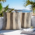 thumbnail image 4 of Abstract Brown Gray Stripes Outdoor Pillow Covers Pack of 2 Modern Art Minimalist Geometric Waterproof Throw Pillow Covers Decorative Cushion Cases for Patio Garden Tent Balcony Couch 18x18 inch, 4 of 8