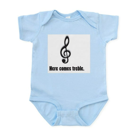 CafePress - Here Comes Treble Infant Body Suit - Baby Light Bodysuit, Size Newborn - 24 Months