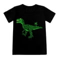 thumbnail image 4 of Baby Outfits Dinosaur Print Short Sleeve T Shirt Shorts Casual Daily Wear School Outdoor Unisex Clothes Black 5 Years-6 Years, 4 of 5