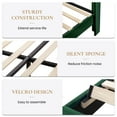 thumbnail image 6 of Sha Cerlin King Size Upholstered Platform Bed Frame with Velvet Channel Wingback Headboard, Green, 6 of 9