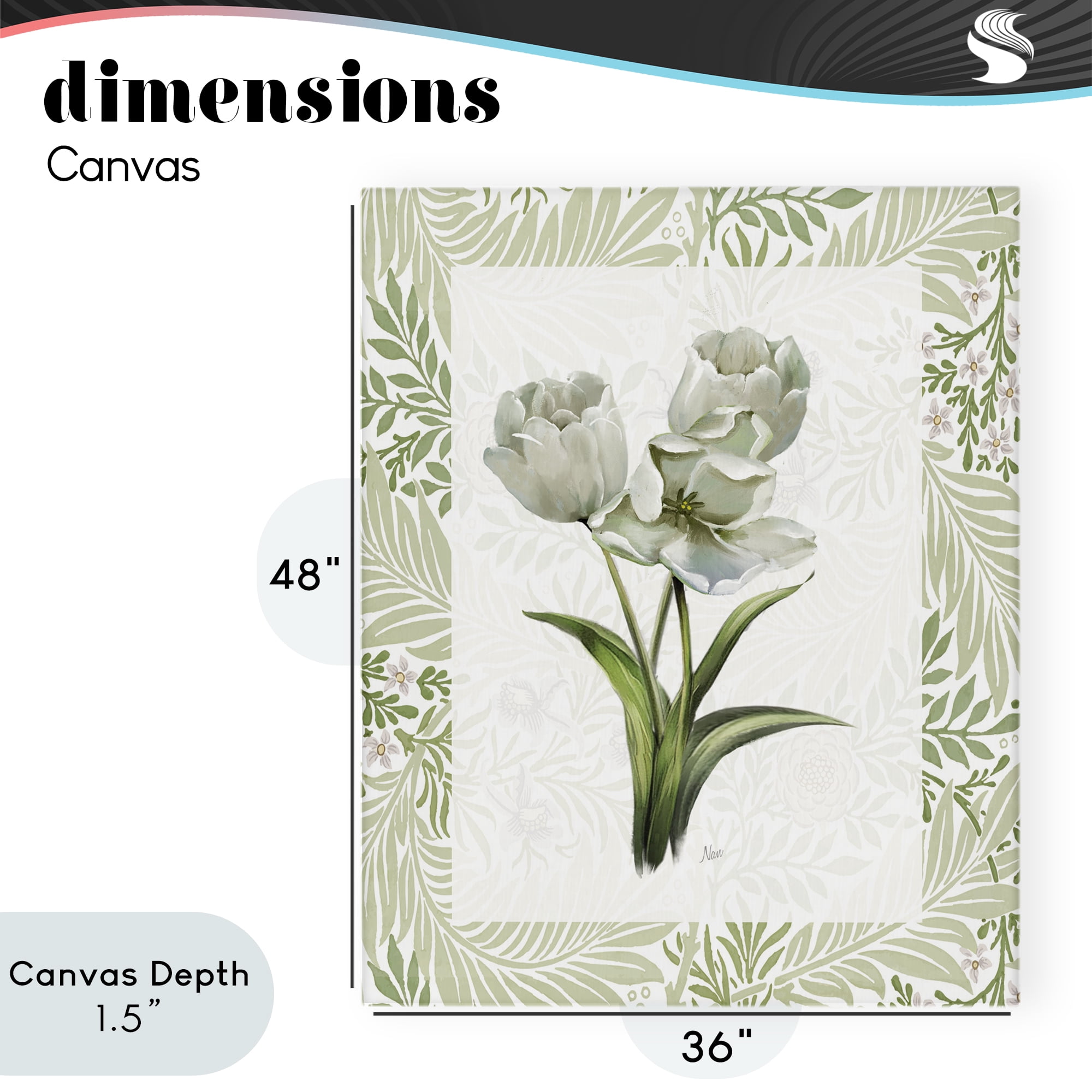 Stupell Industries Fresh Spring Tulip Bouquet Canvas Wall Art, design by Nan