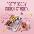 thumbnail image 2 of Cook With Color 2-Pack 4-Compartment Mini Snackle Box, Charcuterie and Snack Container, Divided Serving Tray with Lids, Dishwasher Safe, Red & Pink, 2 of 10