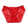 thumbnail image 2 of Gibobby Paquete de Tanga para dama Bragas de cintura elásticas de encaje para mujer, bragas de encaje ajustadas para mujer, bragas de encaje de cintura alta(Rojo,Talla única), 2 of 4
