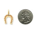 thumbnail image 2 of 10K Yellow Gold Horseshoe Charm Lucky Polished Jewelry, 2 of 5