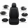 thumbnail image 4 of Car Seat Covers Full Set Fit for Honda Accord 2000-2026, Premium Faux Leather Waterproof Breathable Anti‑Slip Seat Protectors,Black, 4 of 7