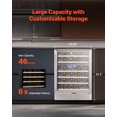 thumbnail image 2 of VEVOR Wine Cooler, 46 Bottle Dual Zone Wine Fridge, Built-in & Freestanding Fridge with Glass Door, Adjustable Shelves, Digital Temperature Control, Wine Cooler Refrigerator for Home, Office, Bar, 2 of 9