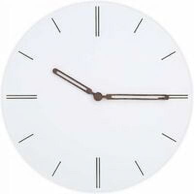 Reloj de pared de madera redondo y silencioso, moderno y delgado, reloj de pared tradicional, decoración para dormitorio, sala de estar y oficina (30 cm, 5 mm de grosor, blanco)