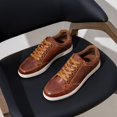 thumbnail image 3 of Zapatillas Jousen AMY904 Casual Leather Business para hombre, rojo y marrón, 3 of 6