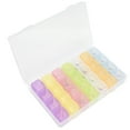 thumbnail image 2 of Clear Plastic Jewelry Organizer Box,28 Slots Clear Plastic Mini Plastic Storage Box Slots DIY Art Craft Storage Container Exceptional Value, 2 of 7